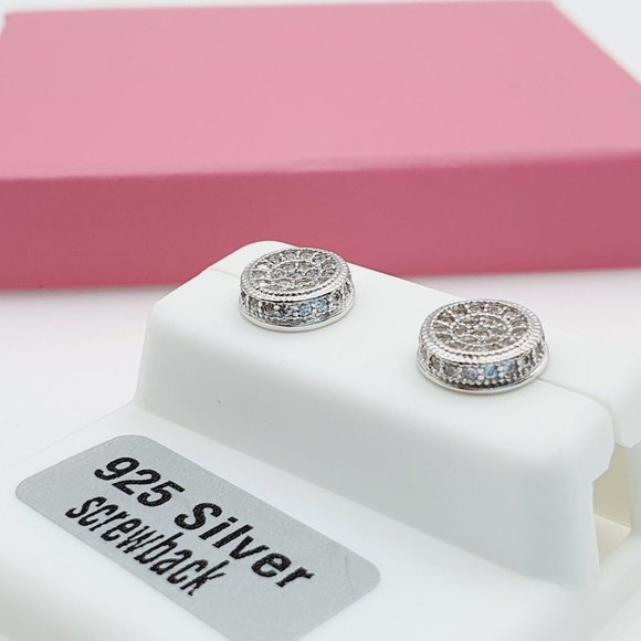 "925 Sterling Silver Cubic Zirconia Earrings, U19254551 - Picture 1 of 11